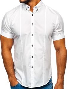 Camisa de manga corta para hombre blanca Bolf 5528