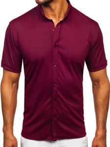 Camisa de manga corta para hombre burdeos Bolf 2005