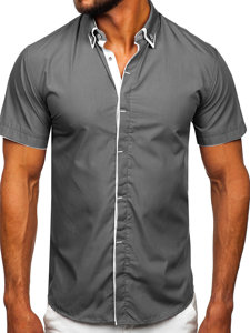 Camisa de manga corta para hombre grafito Bolf 19602