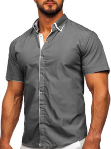 Camisa de manga corta para hombre grafito Bolf 19602