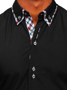 Camisa de manga corta para hombre negro Bolf 6540