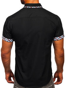 Camisa de manga corta para hombre negro Bolf 6540