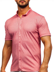 Camisa de manga corta para hombre rosa Bolf 2005