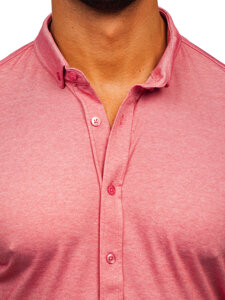 Camisa de manga corta para hombre rosa Bolf 2005