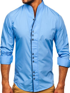 Camisa de manga larga para hombre azul claro Bolf 5720