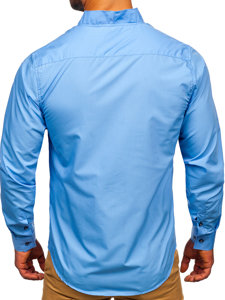 Camisa de manga larga para hombre azul claro Bolf 5720