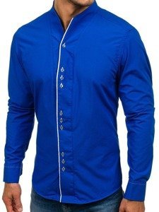 Camisa de manga larga para hombre cobalto Bolf 5720