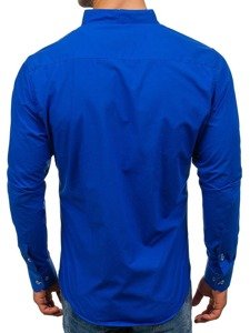 Camisa de manga larga para hombre cobalto Bolf 5720