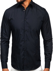 Camisa elegante a manga larga para hombre color grafito Bolf 6944