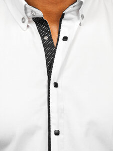 Camisa elegante de hombre blanca de manga larga Bolf 17724