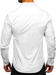 Camisa elegante de manga larga para hombre blanco Bolf 24702