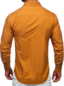 Camisa elegante de manga larga para hombre camel Bolf 5821-1