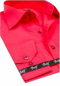 Camisa elegante de manga larga para hombre coral Bolf 1703