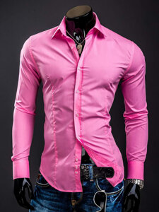 Camisa elegante de manga larga para hombre coral Bolf 1703A