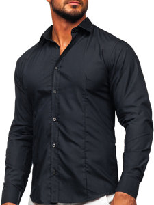 Camisa elegante de manga larga para hombre grafito Bolf 1703