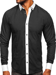 Camisa elegante de manga larga para hombre grafito Bolf 21750