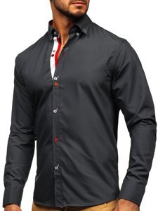 Camisa manga larga para hombre color grafito Bolf 20710