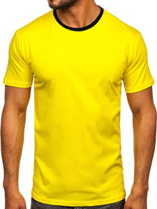 Camiseta algodón de manga corta para hombre amarillo Bolf 0004