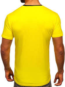 Camiseta algodón de manga corta para hombre amarillo Bolf 0004