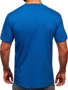 Camiseta algodón de manga corta para hombre azul Bolf 14731