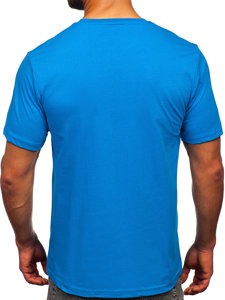 Camiseta algodón de manga corta para hombre azul claro Bolf 14748