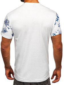 Camiseta algodón de manga corta para hombre blanco Bolf 14471