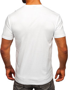 Camiseta algodón de manga corta para hombre blanco Bolf 14701