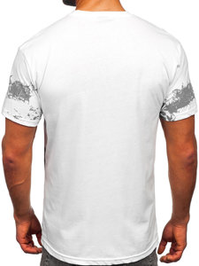 Camiseta algodón de manga corta para hombre blanco Bolf 14723