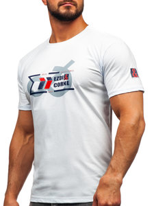 Camiseta algodón de manga corta para hombre blanco Bolf 14736