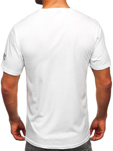 Camiseta algodón de manga corta para hombre blanco Bolf 14746