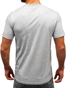 Camiseta algodón de manga corta para hombre gris Bolf 14722