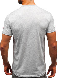 Camiseta algodón de manga corta para hombre gris Bolf 14732