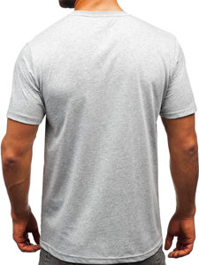 Camiseta algodón de manga corta para hombre gris Bolf 14741