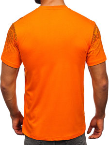 Camiseta algodón de manga corta para hombre naranja Bolf 14710