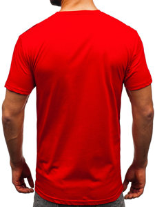 Camiseta algodón de manga corta para hombre rojo Bolf 14722