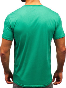 Camiseta algodón de manga corta para hombre verde Bolf 14732