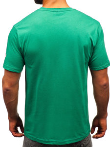 Camiseta algodón de manga corta para hombre verde Bolf 14741