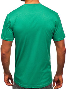 Camiseta algodón de manga corta para hombre verde Bolf 14752