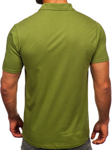 Camiseta algodón de manga corta polo para hombre verde Bolf 143006