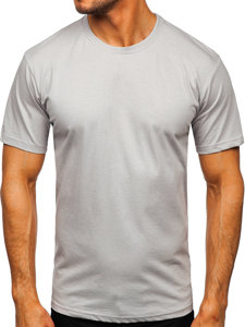 Camiseta algodón sin impresión para hombre gris Bolf 192397