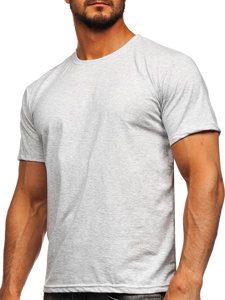 Camiseta algodón sin impresión para hombre gris claro Bolf 192397