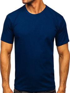 Camiseta algodón sin impresión para hombre indigo Bolf 192397