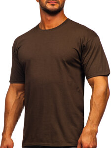 Camiseta algodón sin impresión para hombre marrón Bolf B459