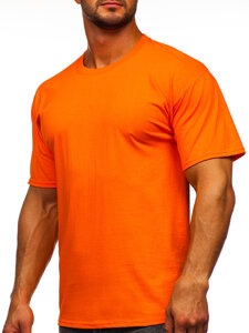 Camiseta algodón sin impresión para hombre naranja Bolf B459