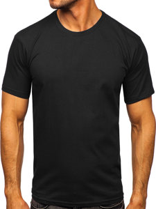 Camiseta algodón sin impresión para hombre negro Bolf 192397