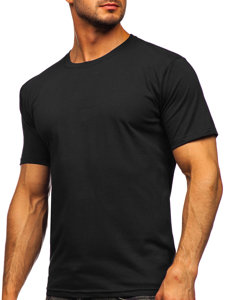 Camiseta algodón sin impresión para hombre negro Bolf 192397