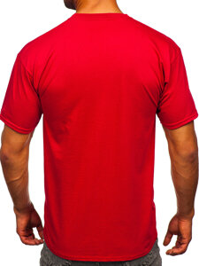 Camiseta algodón sin impresión para hombre rojo Bolf B459