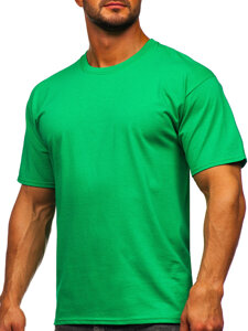 Camiseta algodón sin impresión para hombre verde Bolf B459