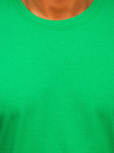 Camiseta algodón sin impresión para hombre verde Bolf B459