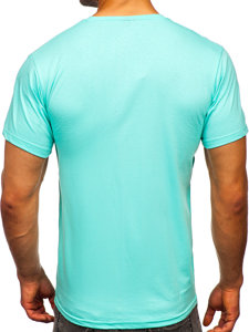 Camiseta algodón sin impresión para hombre verde menta Bolf 192397